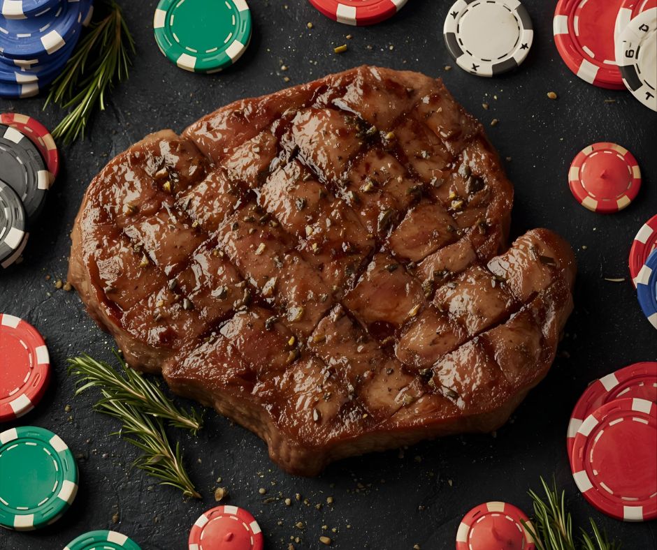 steak and poker