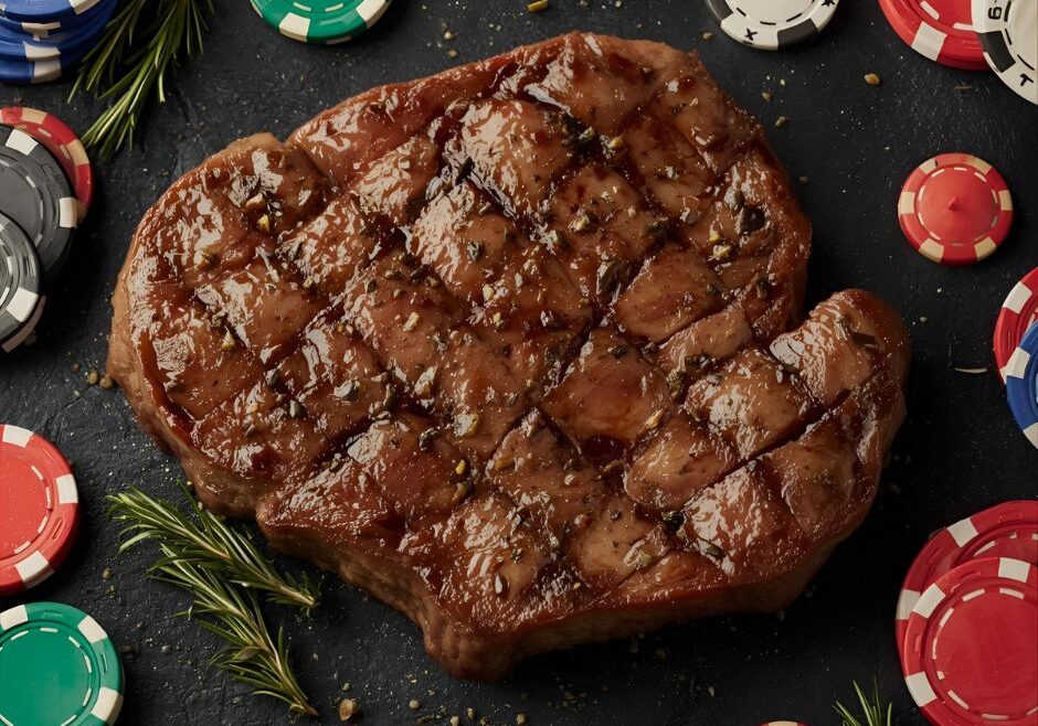 steak and poker